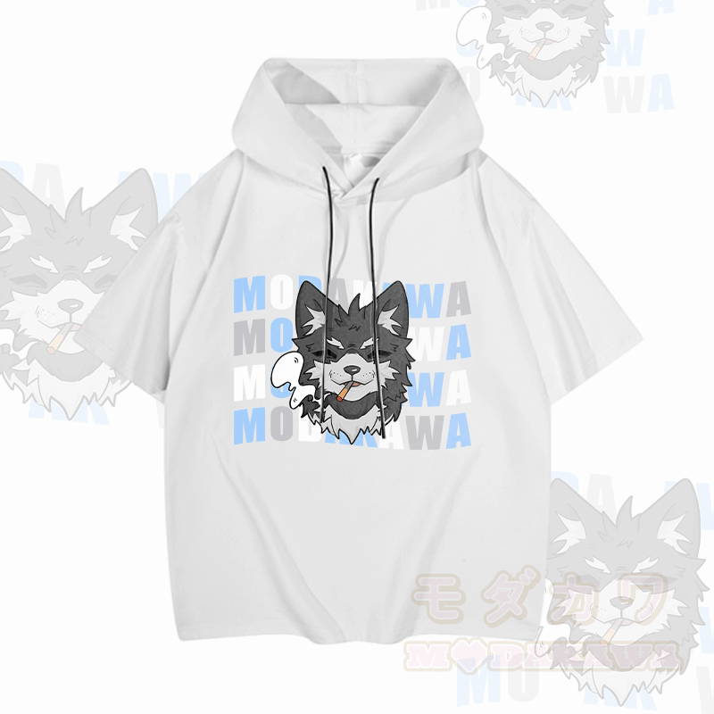 MODAKAWA コーダ・スモーキング・パピー グラフィック 半袖パーカー - 白 - 3XL - image 3