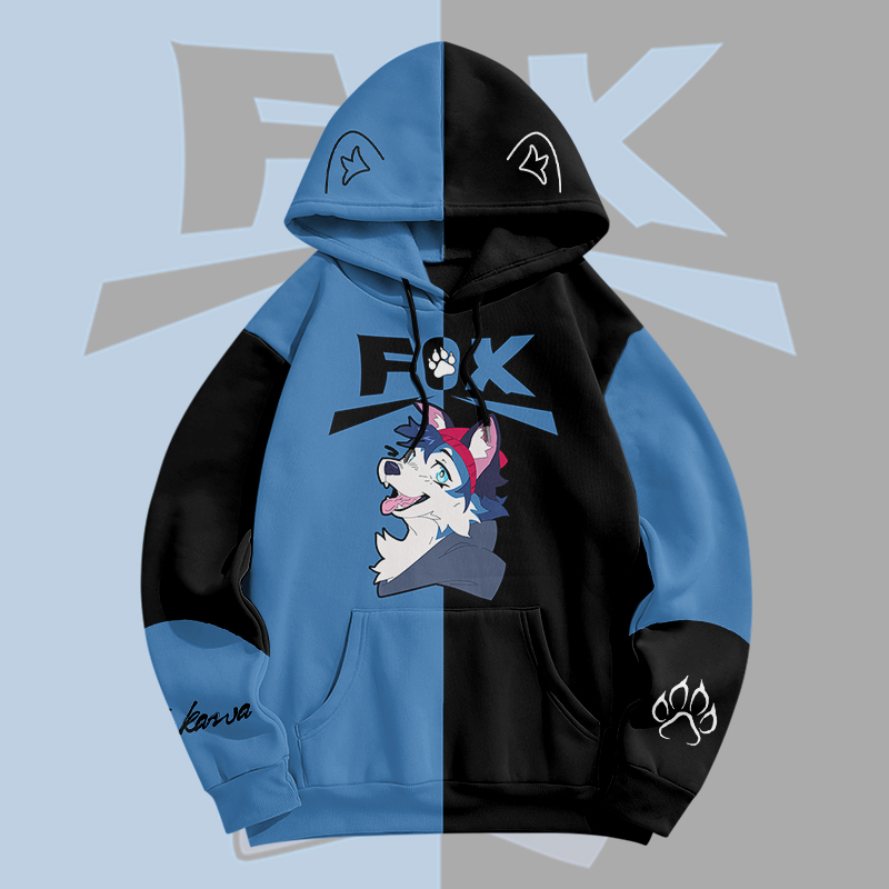 MODAKAWA × pandashk Joyful Fox グラフィックプルオーバーパーカー - image 2
