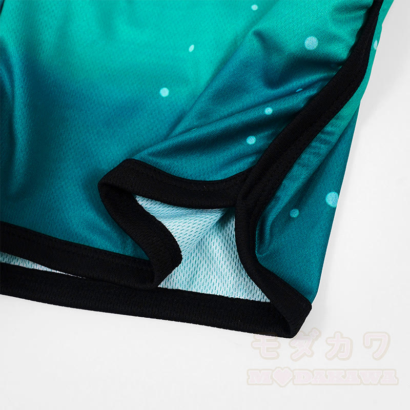 Modakawaグラデーションバタフライプリントカジュアルショートパンツ - image 6