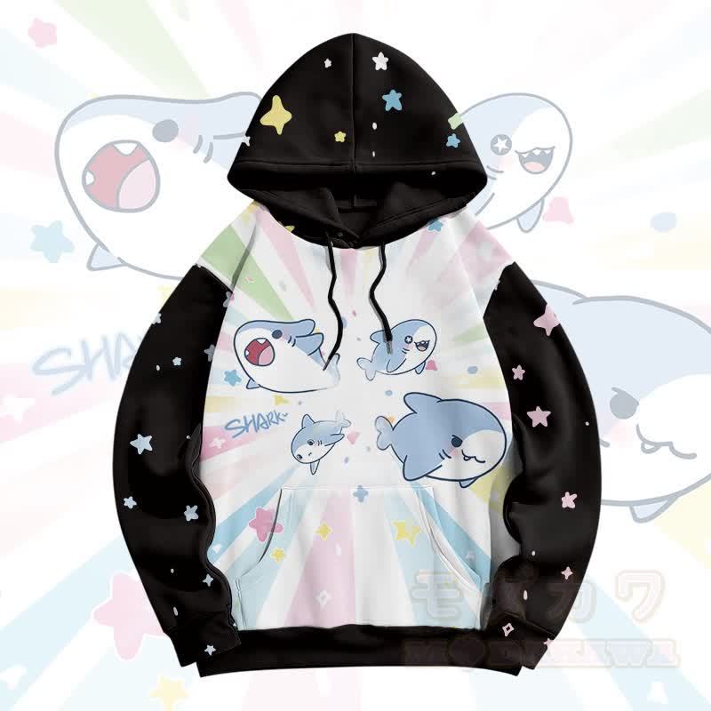 MODAKAWA おもしろサメグラフィック オールオーバープリント プルオーバーパーカー - image 3