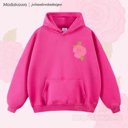MODAKAWA × juliasadowskadesigns ローズグラフィック ルーズフーディー - ローズレッド - 2XL - image 4