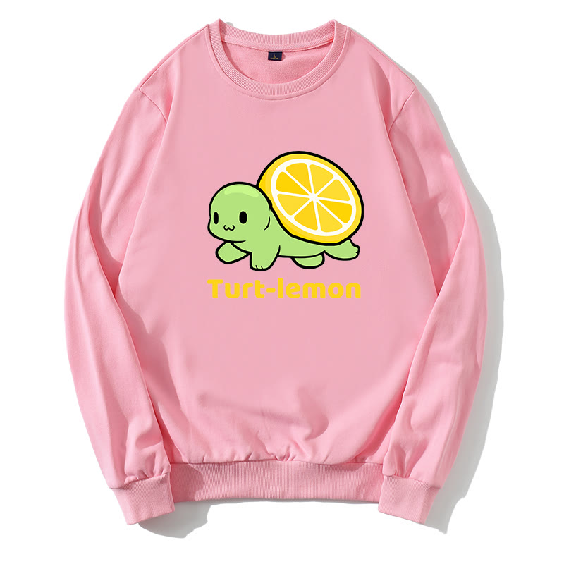 TURT-lEMON タートルレモングラフィック ラウンドカラー スウェットシャツ - ピンク - 5XL - image 3