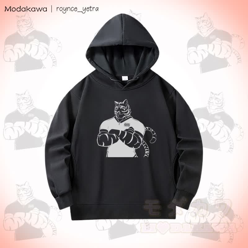 MODAKAWA X roynce_yetra Confident Tiger Graphic綿サイドポケット付き - 黒 - 5XL - image 3