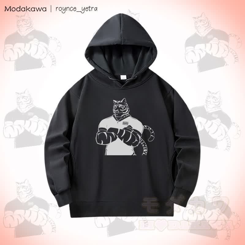 MODAKAWA X roynce_yetra Confident Tiger Graphic綿サイドポケット付き - 黒 - 5XL - image 3