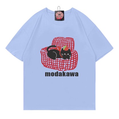 ソファキティプリントModakawaTシャツ - Blue - 5XL - image 5