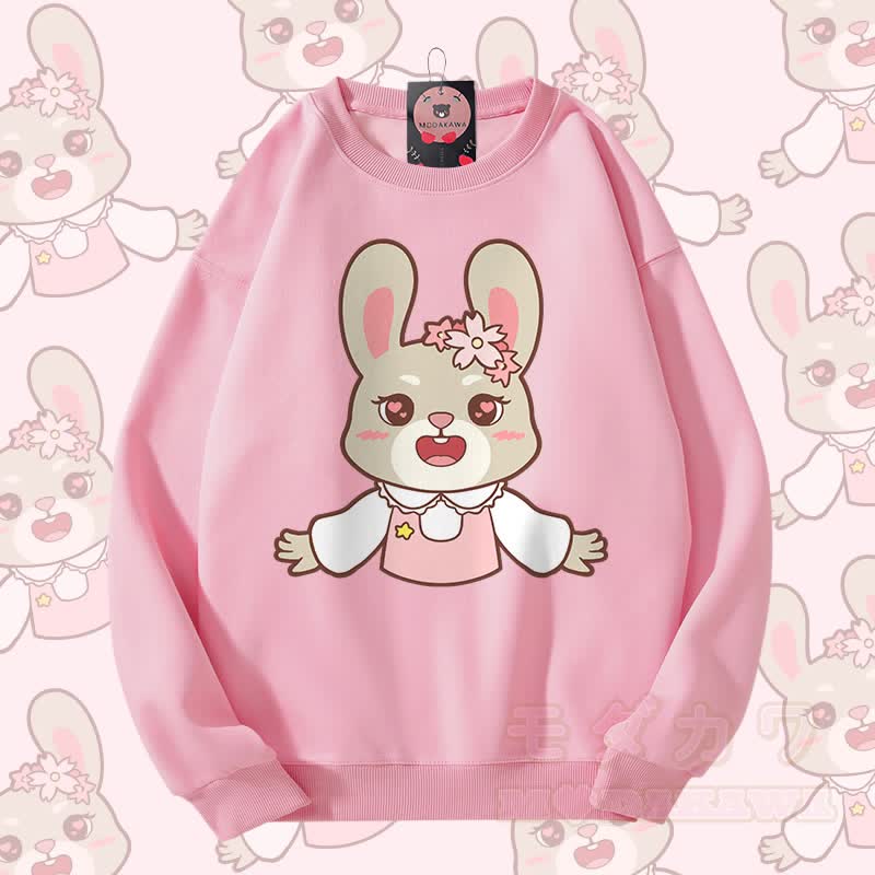MODAKAWA キュートな動物柄 カップルお揃い ユニセックス スウェットシャツ - ピンク - 5XL - image 5