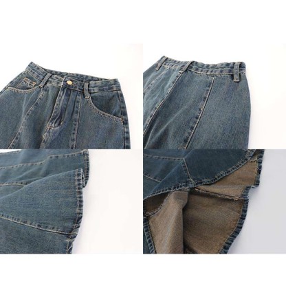 ボウノットバタフライチュールクロップトップTシャツフィッシュテールデニムスカート2ピースセット - image 19