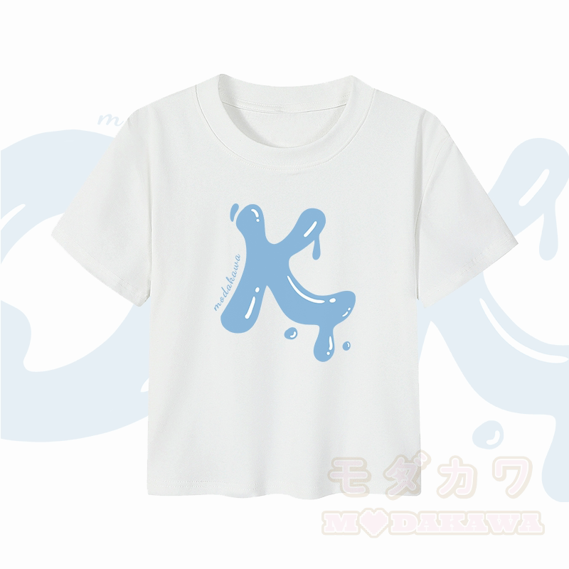 MODAKAWA OKレターグラフィックカップルトップ - クロップトップ - 白 - 5XL - image 6