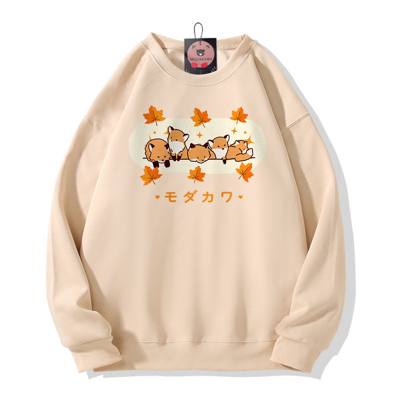 フォックスプリント MODAKAWA ラウンドカラー スウェットシャツ - Apricot B - 5XL - image 6