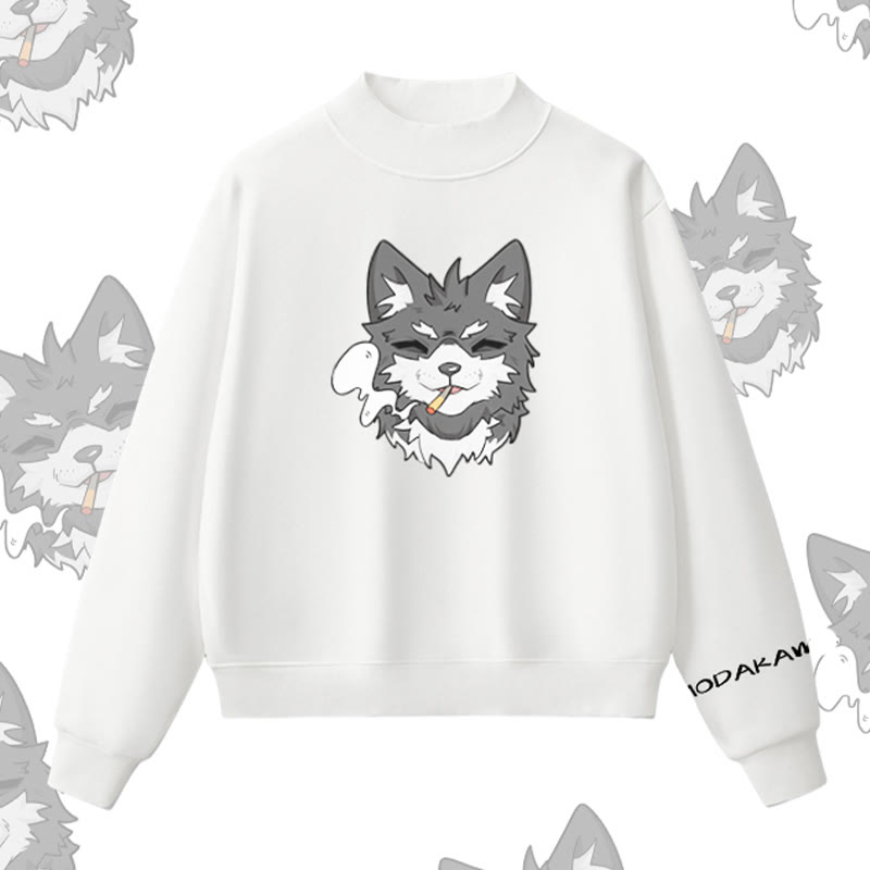 MODAKAWA スモーキングパピー グラフィック 裏起毛 スウェットシャツ - White - L - image 4