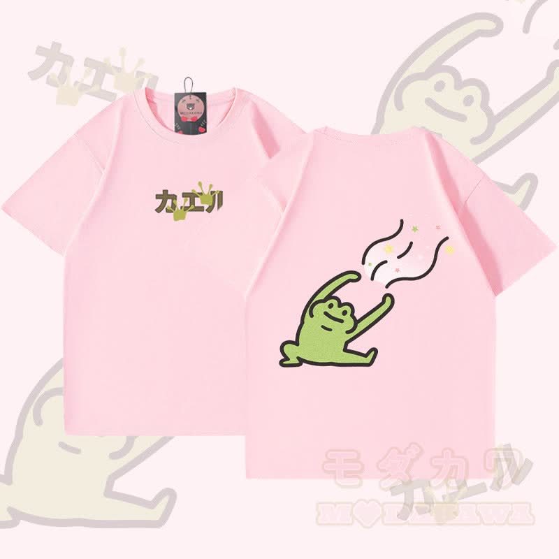 グーフィーフロッググラフィックTシャツ - ピンク - 5XL - image 3