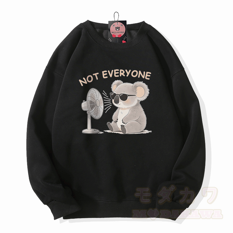 誰もがそうではない コアラ グラフィックModakawaユニセックス スウェットシャツ - 黒 - 5XL - image 4