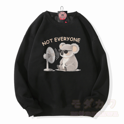 誰もがそうではない コアラ グラフィックModakawaユニセックス スウェットシャツ - 黒 - 5XL - image 4