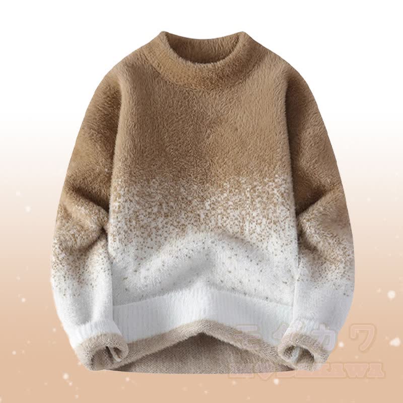 グラデーションニットファジーセーターコーデュロイパンツツーピース - カーキ色のセーター - 4XL - image 11