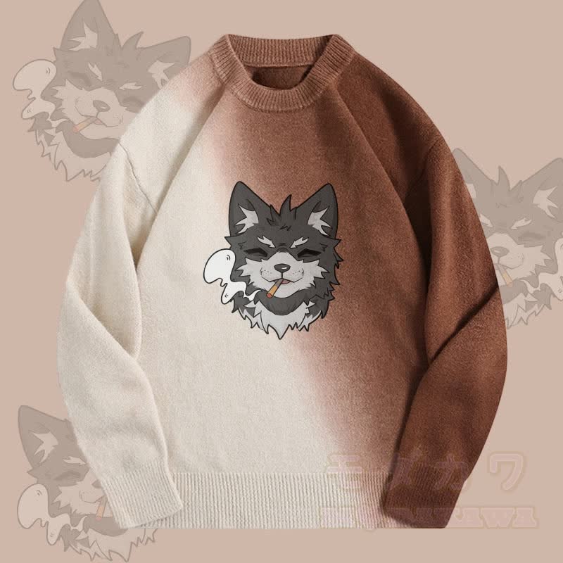 MODAKAWA コーダスモーキンググラデーションニットセーター - 茶色 - 2XL - image 3