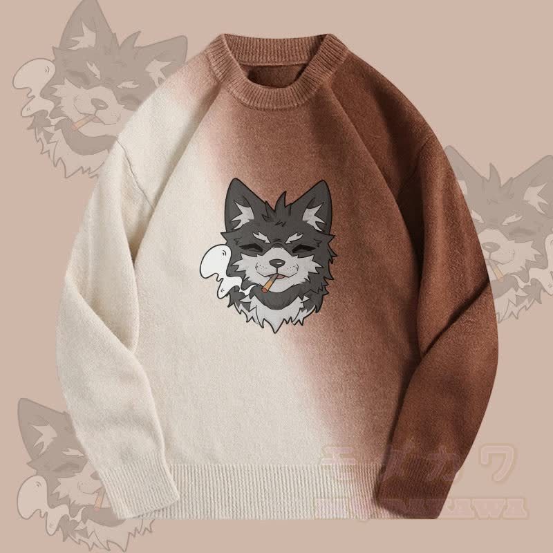 MODAKAWA コーダスモーキンググラデーションニットセーター - 茶色 - 2XL - image 3