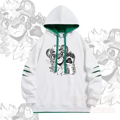 MODAKAWA X atka Tiger Paw Wave グラフィック オーバーサイズ コントラスト裏地 プルオーバー パーカー - 白 - 4XL - image 2