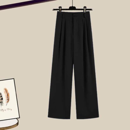 フェイクツーピース クロップトップ Tシャツ カジュアルパンツ ツーピースセット - image 19