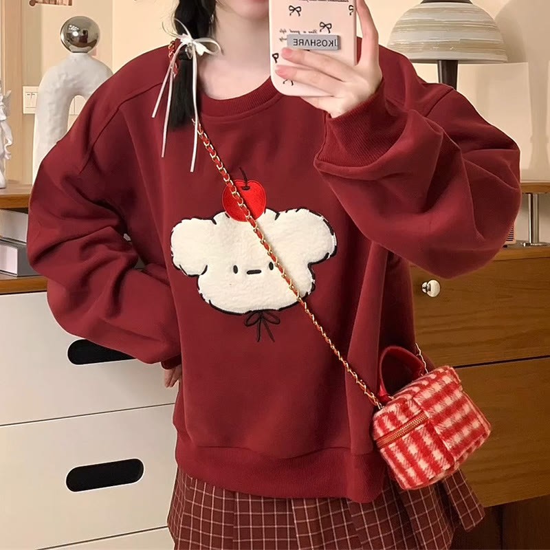 アップルパピー ラウンドカラー スウェットシャツ - image 4