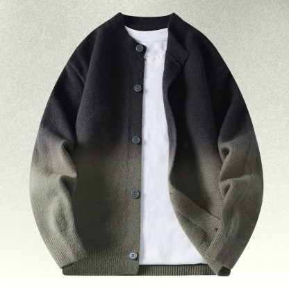 グラデーションニットカーディガンセーターコーデュロイパンツツーピース - Green Sweater - 4XL - image 11