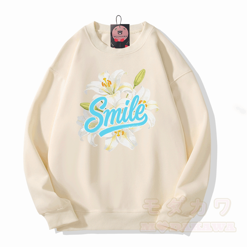 SMILE リリー グラフィックModakawaシャツ - ベージュ - 5XL - image 5