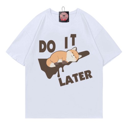 DO IT LATER スリーピングフォックスプリントModakawaTシャツ - White - 5XL - image 3