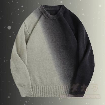 ニットグラデーションセーター コーデュロイパンツ ツーピース - 黒のセーター - 2XL - image 8