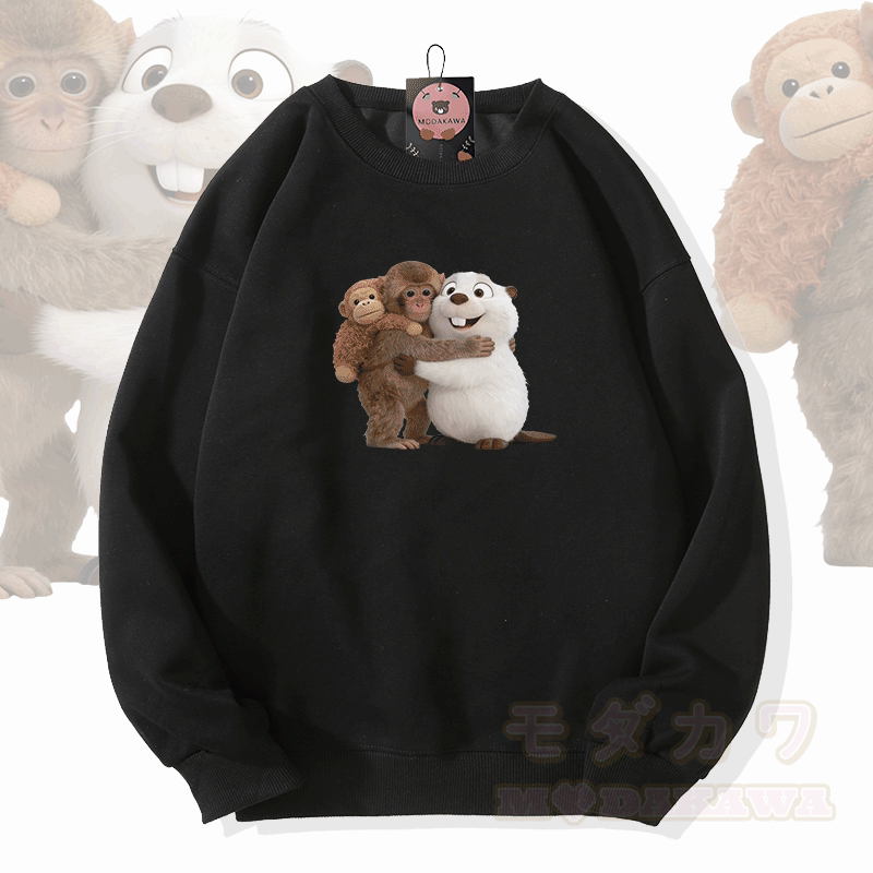 PUNCH モンキー フグ グラフィックModakawaスウェットシャツ - 黒 - 5XL - image 3