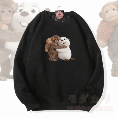 PUNCH モンキー フグ グラフィックModakawaスウェットシャツ - 黒 - 5XL - image 3