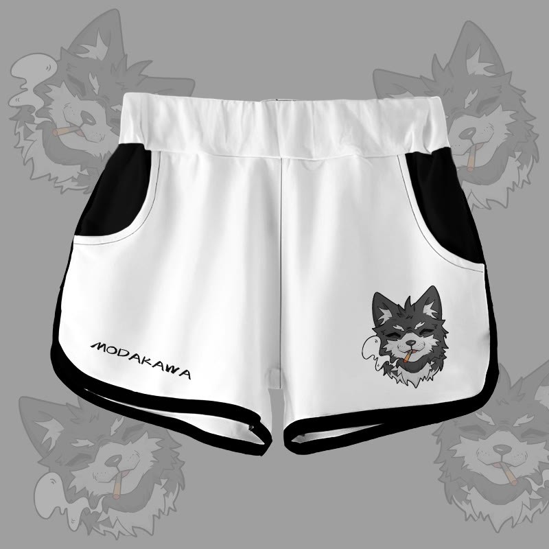 MODAKAWA グラデーションスモーキングパピーグラフィックショーツ - White - 5XL - image 4