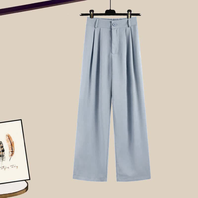 フェイクツーピース クロップトップ Tシャツ カジュアルパンツ ツーピースセット - image 18