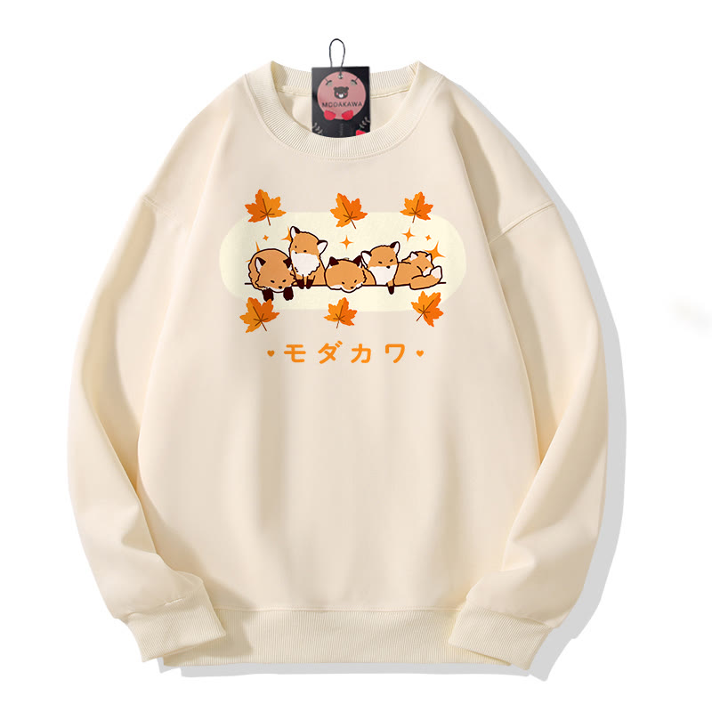 フォックスプリント MODAKAWA ラウンドカラー スウェットシャツ - Apricot A - 5XL - image 5