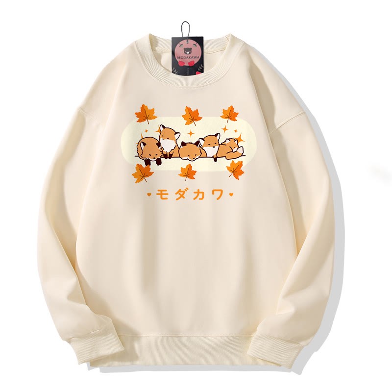 フォックスプリント MODAKAWA ラウンドカラー スウェットシャツ - Apricot A - 5XL - image 5