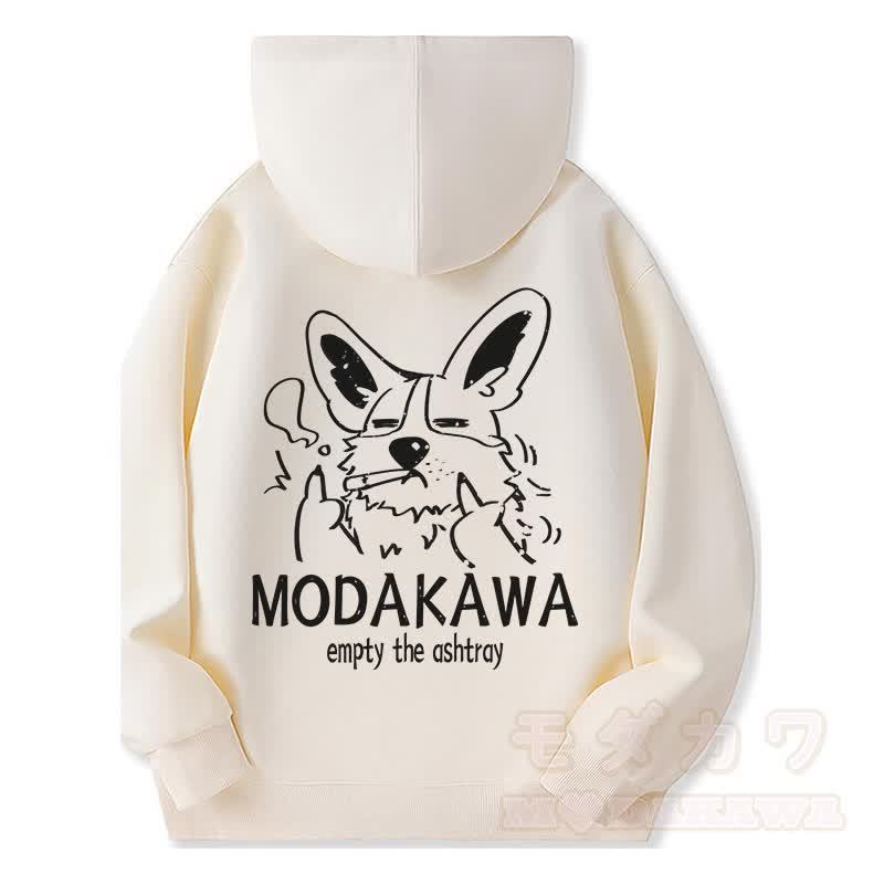 MODAKAWA TAR グランピー・スモーキング・パピー グラフィック フリース 裏地 ジップアップ パーカー スウェットシャツ - ベージュ - 5XL - image 4