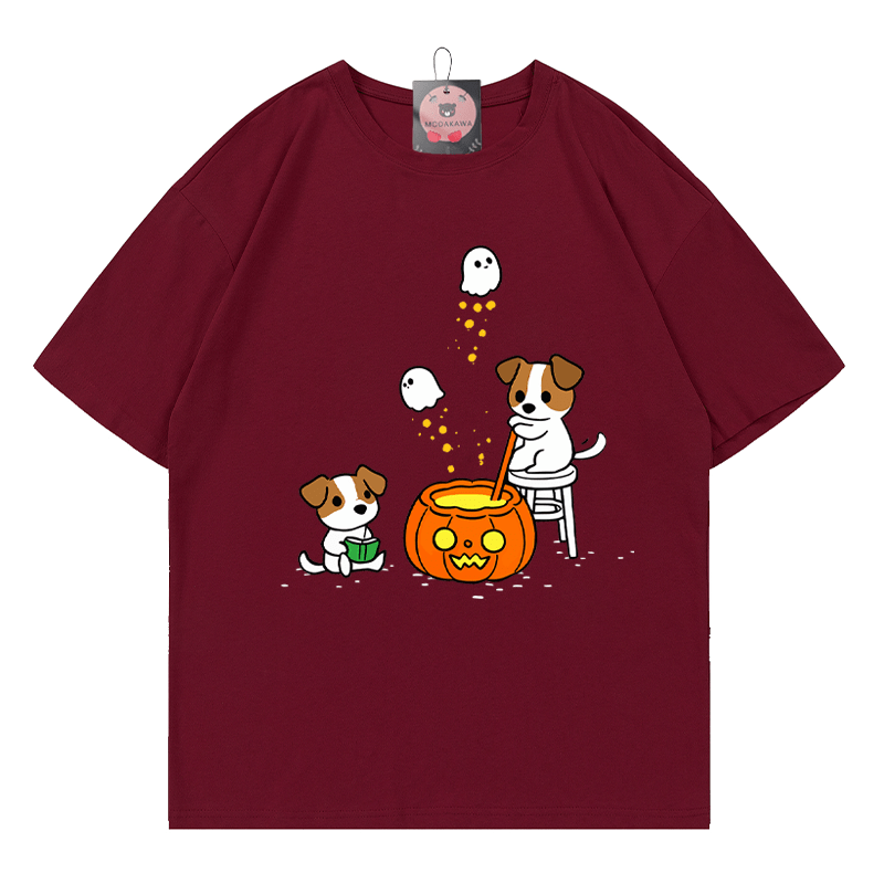 ハウル・オ・ウィーン ブリューパピー パンプキンゴースト グラフィック Tシャツ - ワインレッド - 5XL - image 7