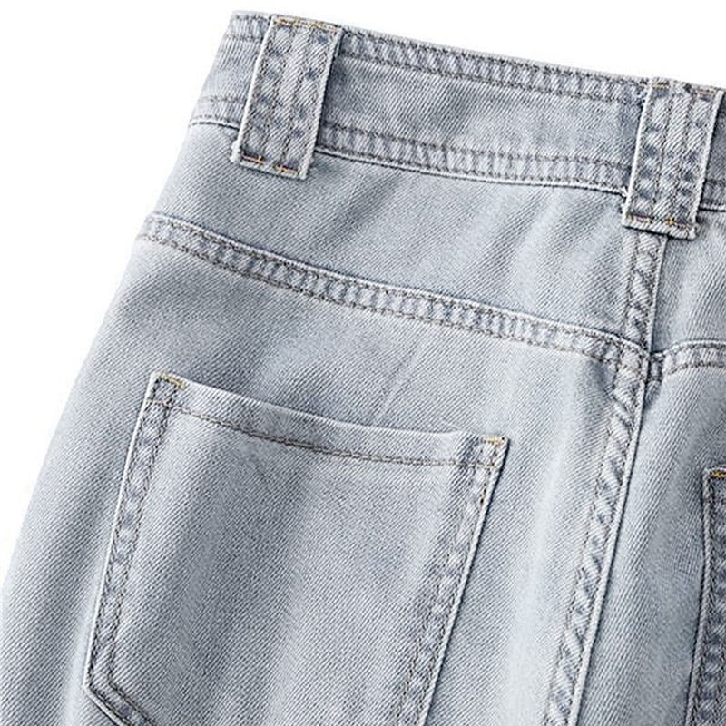 フラワー刺繍カジュアルデニムパンツ - image 6