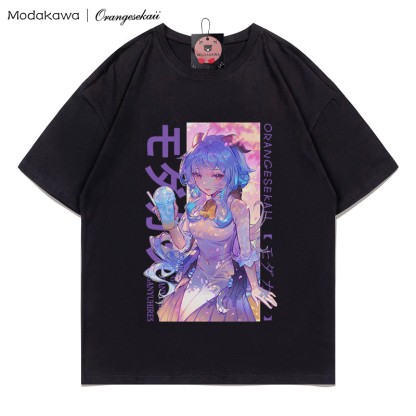 MODAKAWA × orangesekaii ganyuhires プリントTシャツ - Black - 5XL - image 3