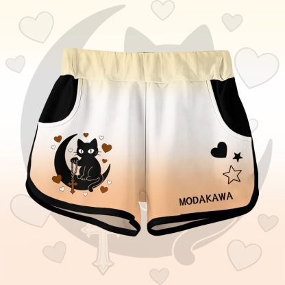 占星術 黒猫 グラフィックModakawaショーツ - Brown A - 5XL - image 5