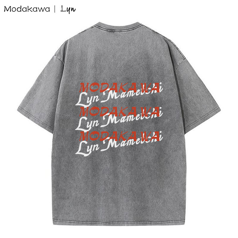 MODAKAWA X Lyn Kitty Girl プリント ヴィンテージウォッシュTシャツ - image 3