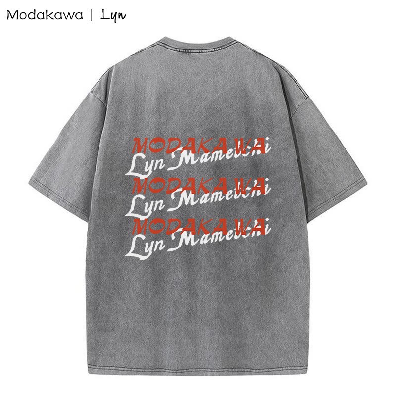 MODAKAWA X Lyn Kitty Girl プリント ヴィンテージウォッシュTシャツ - image 3