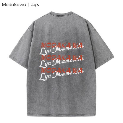 MODAKAWA X Lyn Kitty Girl プリント ヴィンテージウォッシュTシャツ - image 3