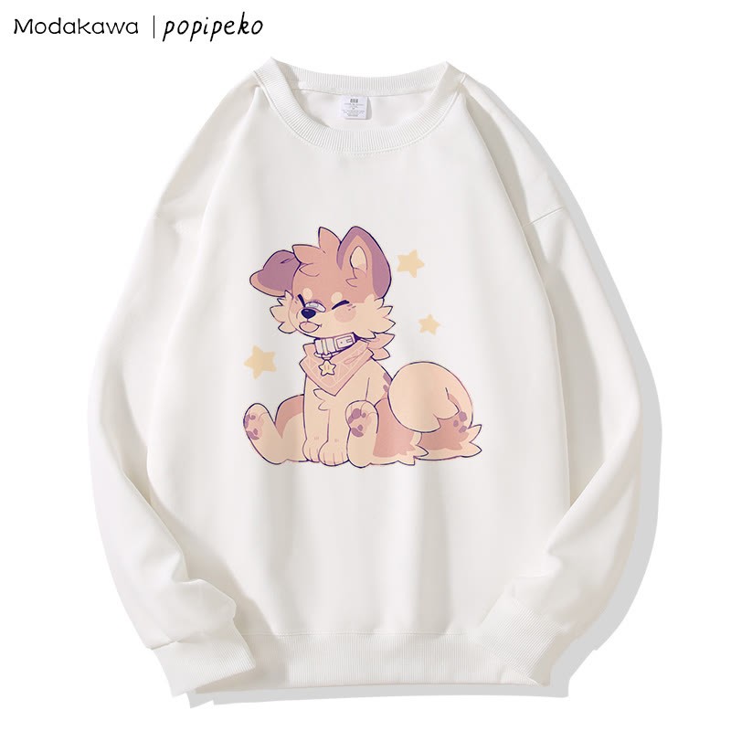 MODAKAWA X popipeko パピープリント ラウンドカラー スウェットシャツ - White - 5XL - image 4
