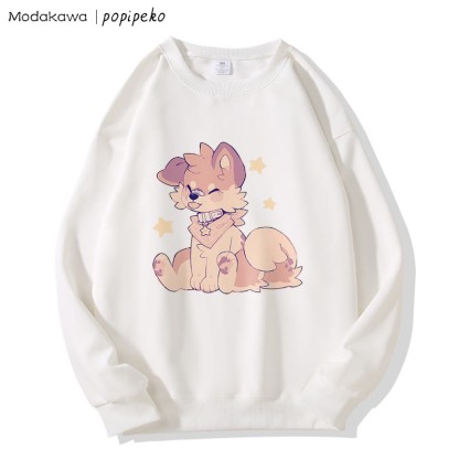 MODAKAWA X popipeko パピープリント ラウンドカラー スウェットシャツ - White - 5XL - image 4