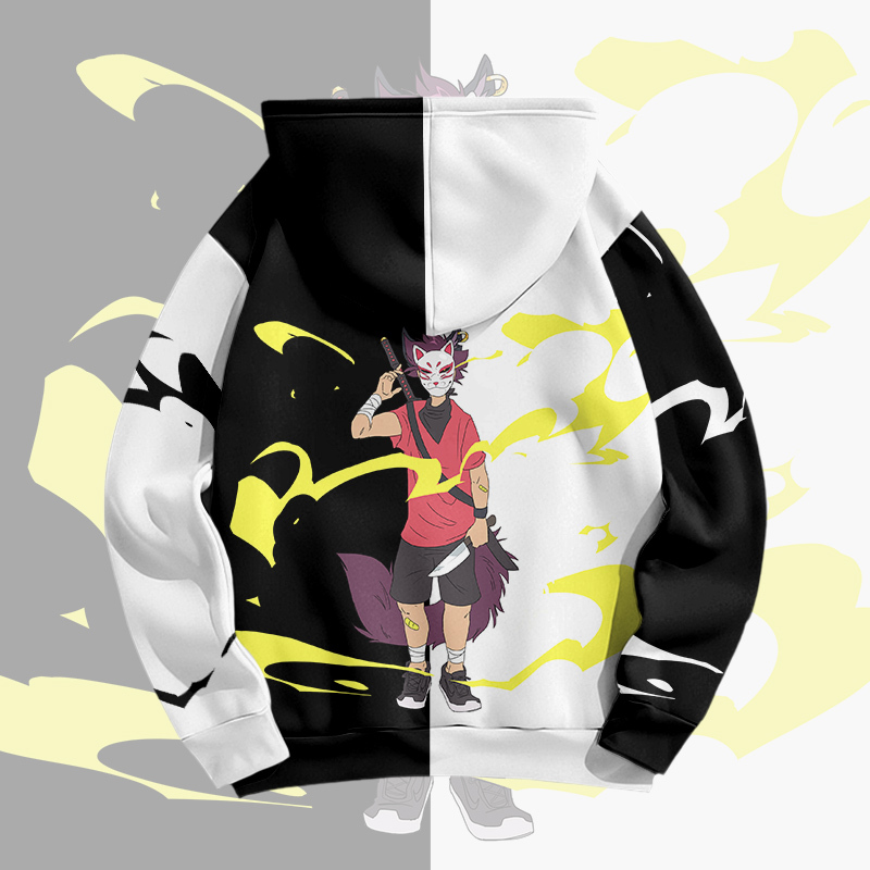 MODAKAWA × pandashk カートゥーンキャラクターグラフィックプルオーバーパーカー - image 5