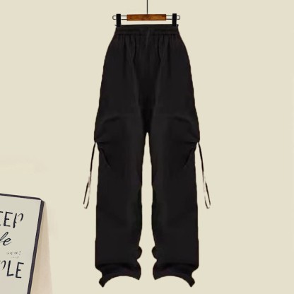 カラーブロックポケットジッパーパーカーカーゴパンツマッチングアウトフィット - Pants - 3XL - image 7