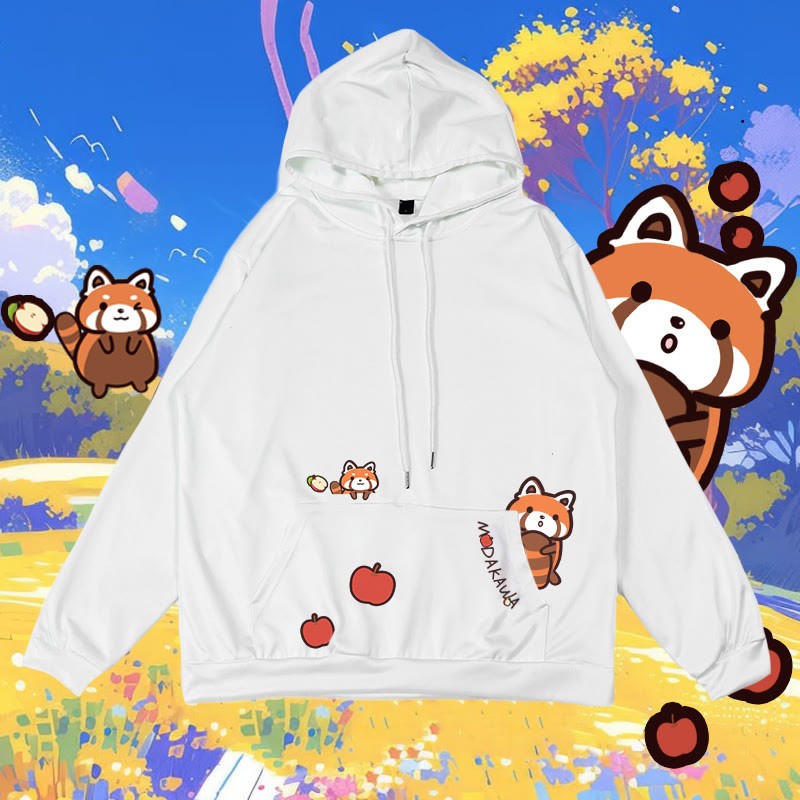 グラデーションレッサーパンダレタープリントModakawaカワルーズパーカー - image 6