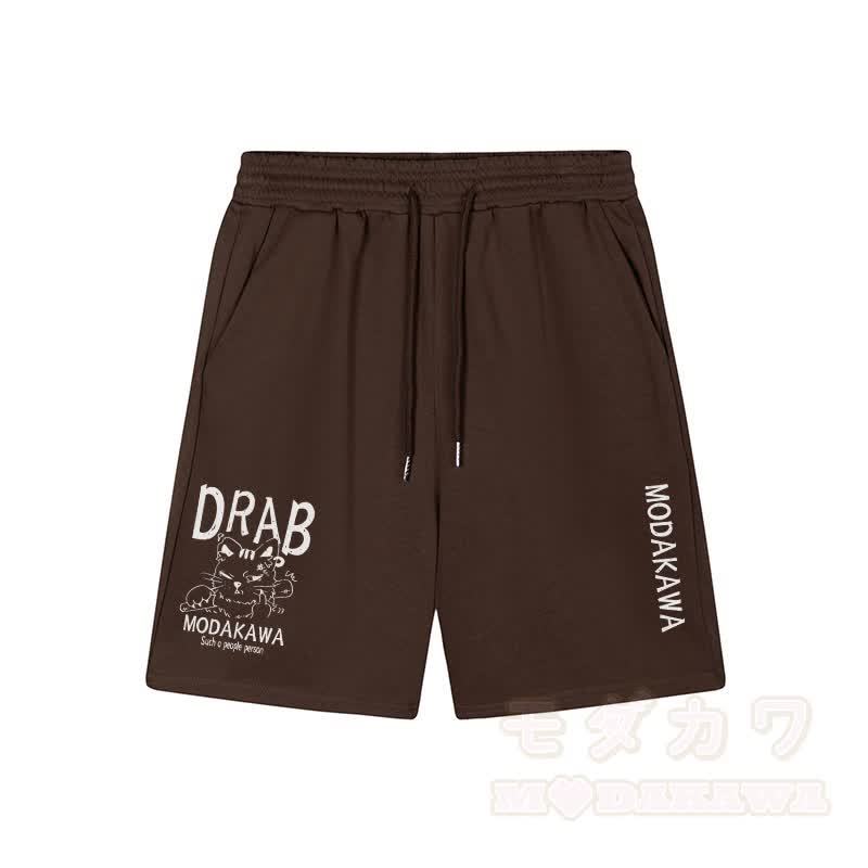 MODAKAWA DRAB グランピーキャット グラフィックショーツ - 茶色 - 5XL - image 4