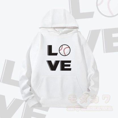 MODAKAWA LOVE ベースボールグラフィック ヘビーウェイト パーカー - 白 - 2XL - image 3
