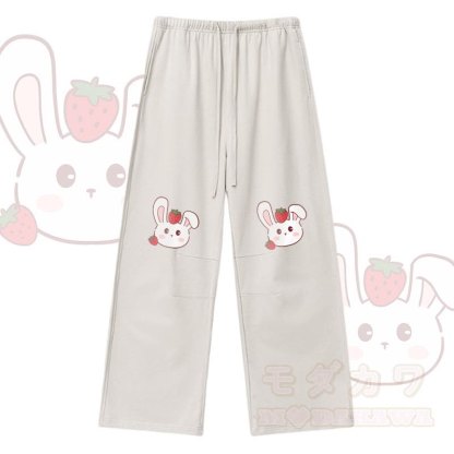 MODAKAWA ストロベリーバニー グラフィック ドローストリングパンツ - アプリコット - XL - image 5