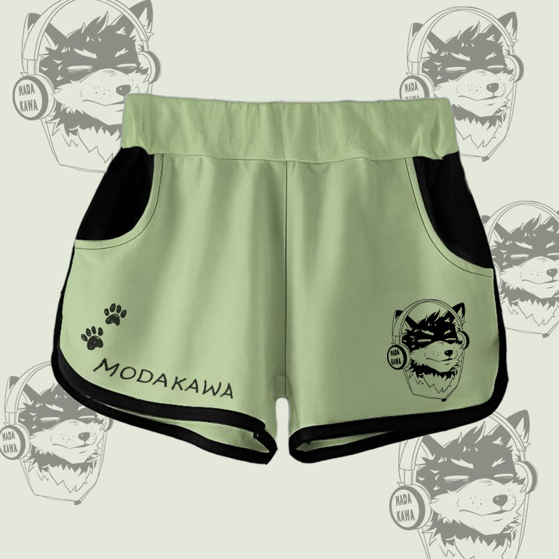 MODAKAWA グラデーション Koda ヘッドホン付きグラフィックショーツ - Green - 5XL - image 2